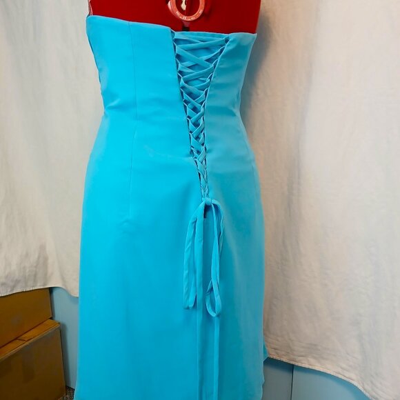 Strapless Gown with Corset Back - Picture 3 of 5